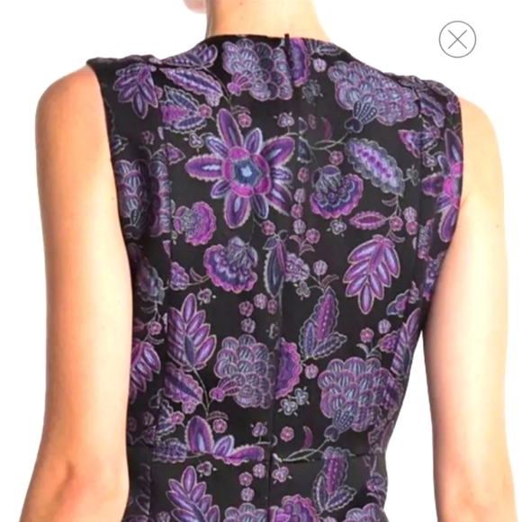 𝅺Elie Tahari Louisa Sleeveless Jacquard Dress - Picture 4 of 17